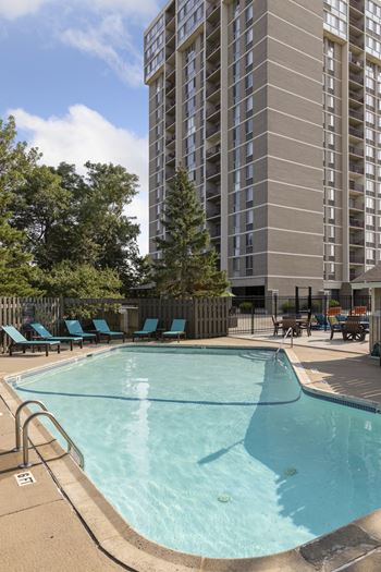 Pool with sunning deck